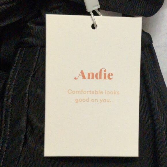 Andie The Belmar One Piece Black Tie Waist Swimwear Bathing Suit Size L New - Picture 11 of 12